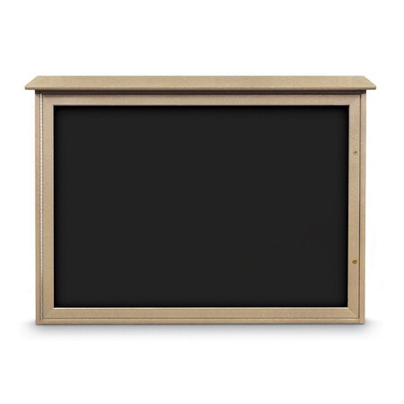 United Visual Products Outdoor Enclosed Combo Board, 72"x36", Bronze Frame/Blk Porc & Cinnabar UVCB7236ODBZ-BLKPORC-CINNABA